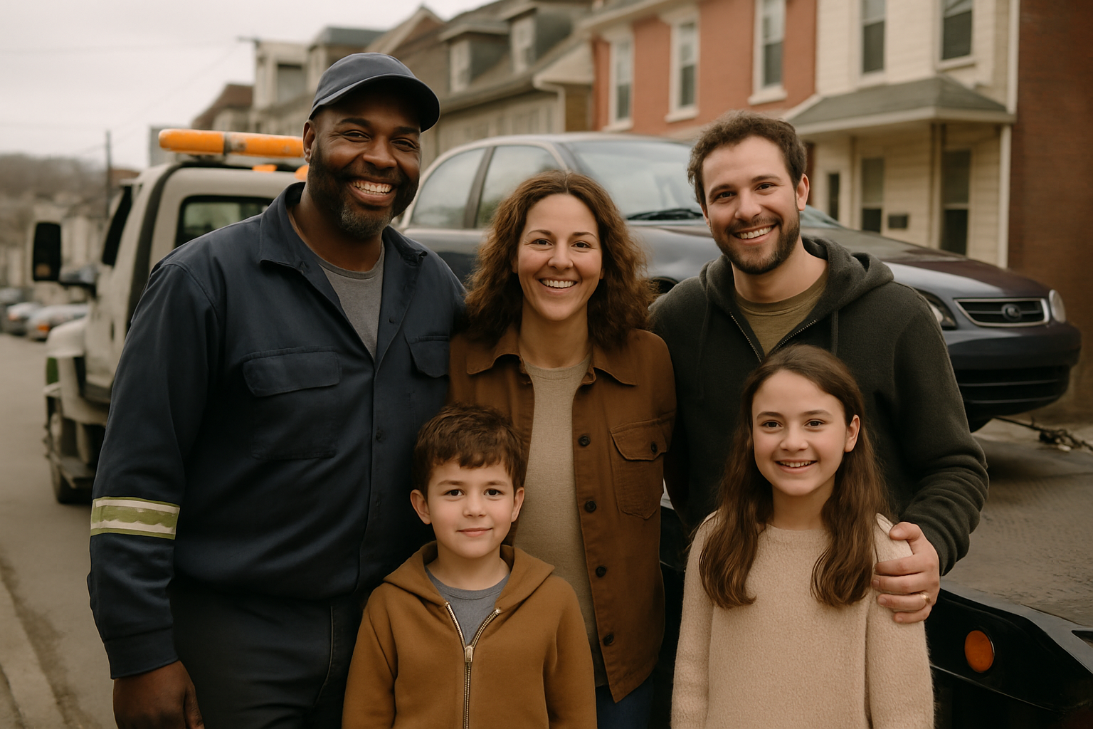 Vehicle donation moment in Easton